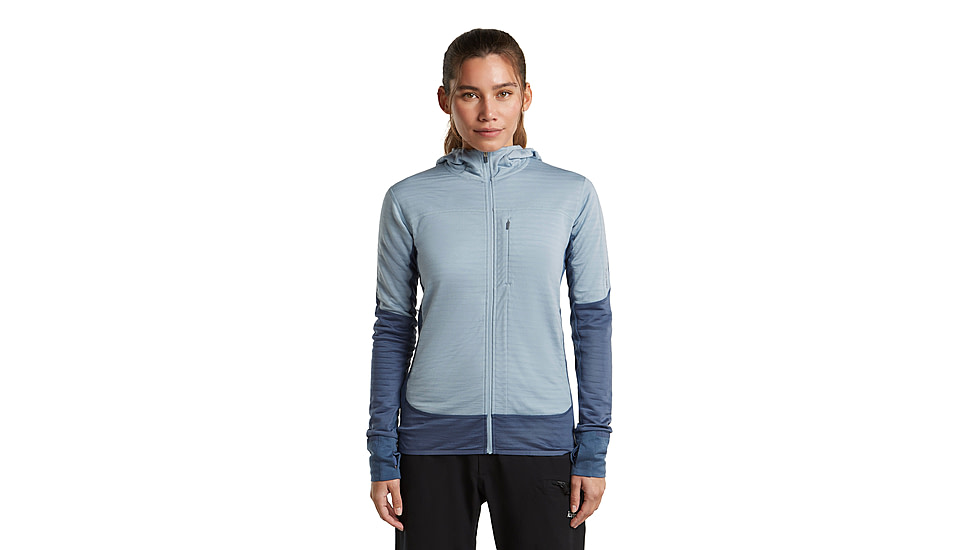 Icebreaker Merino Blend 300 RealFleece Descender Long Sleeve Zip Hoodie - Womens
