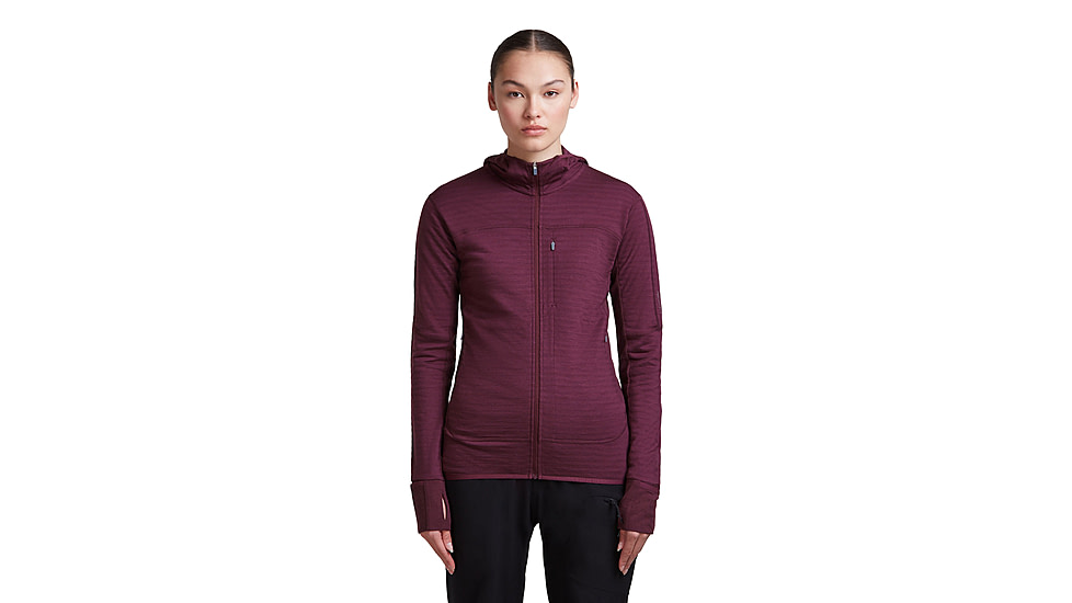 Icebreaker Merino Blend 300 RealFleece Descender Long Sleeve Zip Hoodie - Womens