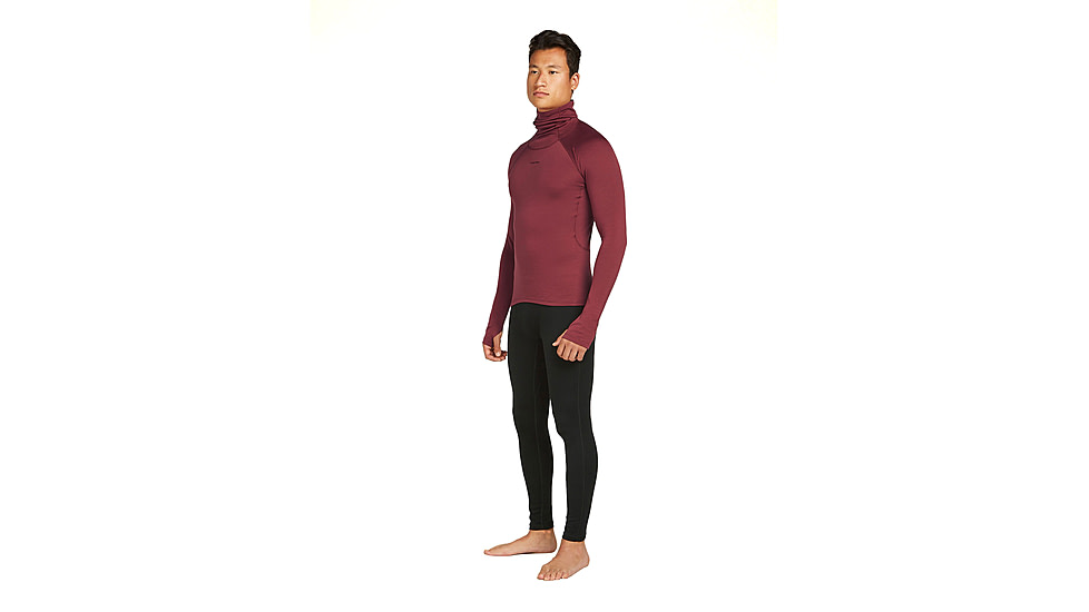 Icebreaker Men 300 MerinoFine Polar Leggings, Black, L, IB0A5722001L