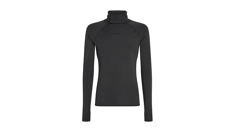 Icebreaker Men 300 MerinoFine Polar LS Roll Neck, Black, L, IB0A5756001L