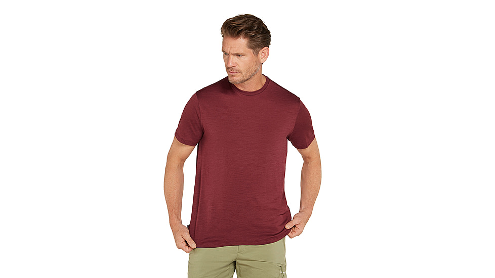 Icebreaker Men Merino 150 Tech Lite SS Tee, Port, L, IB0A56WL01CL