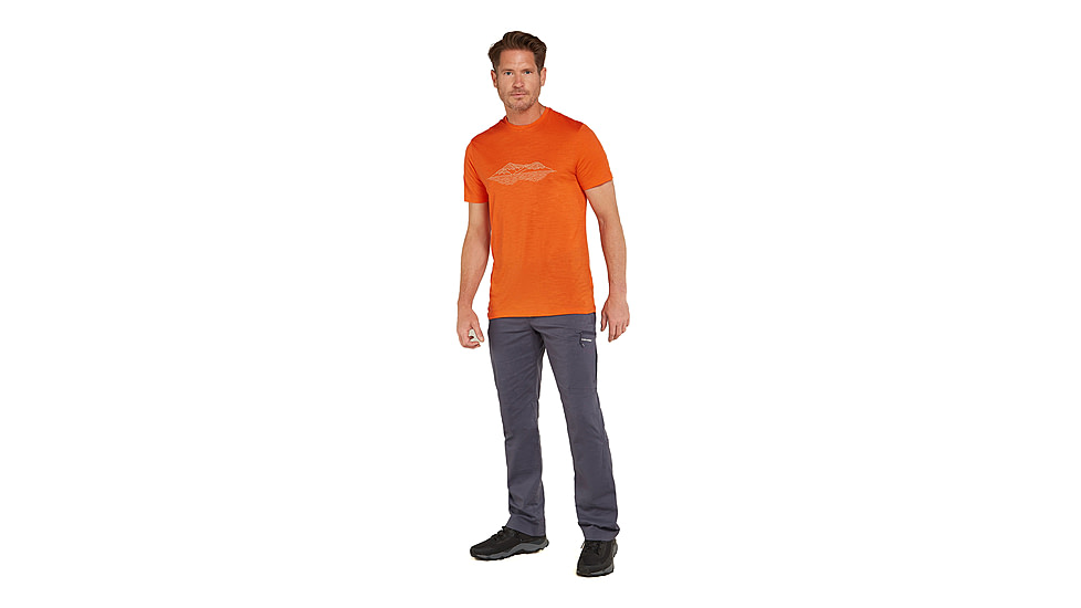 Icebreaker Men Merino 150 Tech Lite SS Tee Pukaki Reflected, Blaze, M, IB0A572Q05NM