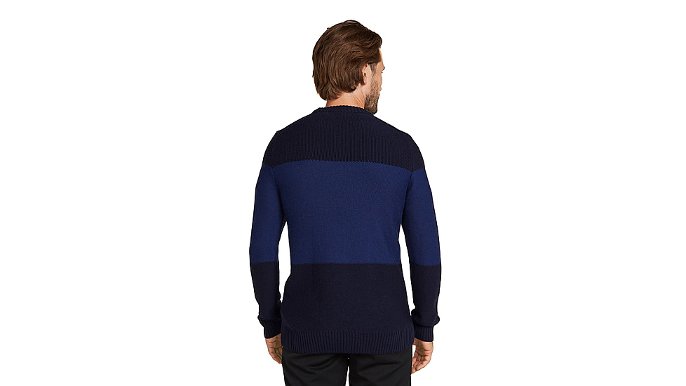 Icebreaker Men Waypoint Crewe Sweater, Midnight Navy/Royal Navy/CB, L, IB104328938L