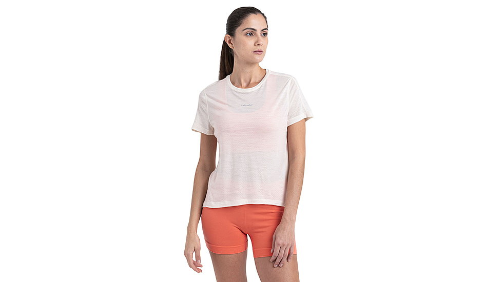 Icebreaker Merino 125 Cool-Lite Speed SS Tee - Womens, Chalk, Medium, IB0A56XV732M