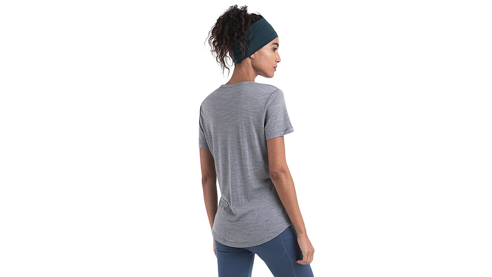 Icebreaker Merino 125 Cool-Lite Sphere III SS Tee - Womens, Metro Heather, Large, IB0A56ZO016L