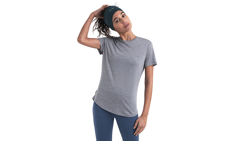 Icebreaker Merino 125 Cool-Lite Sphere III SS Tee - Womens, Metro Heather, Large, IB0A56ZO016L
