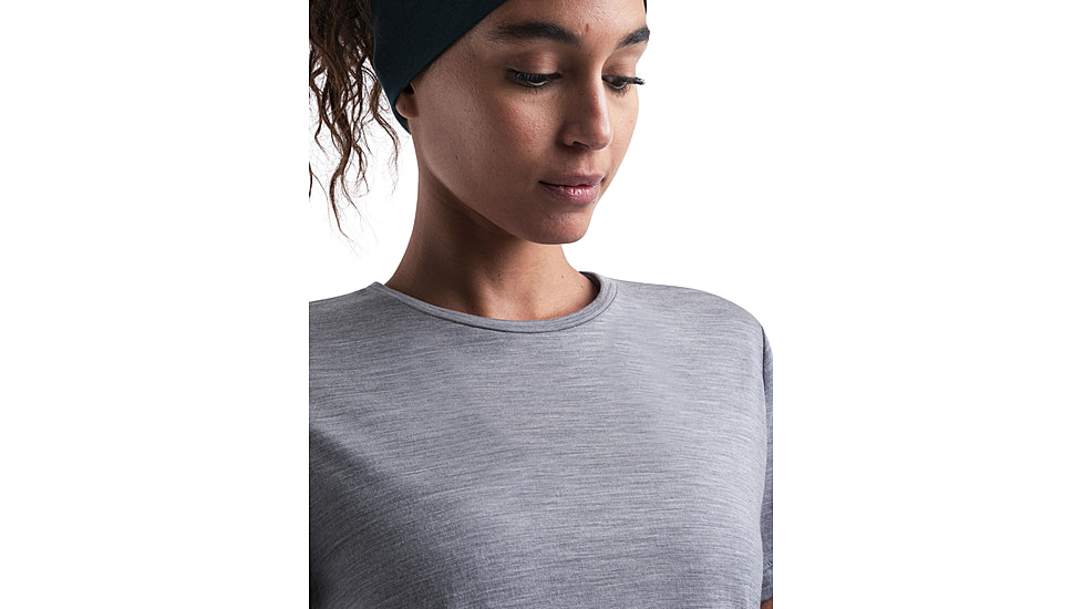 Icebreaker Merino 125 Cool-Lite Sphere III SS Tee - Womens, Metro Heather, Large, IB0A56ZO016L