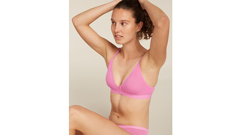 Icebreaker Merino 150 Siren Bra w/ Inserts - Womens, Pop, Medium, IB1047080A8M