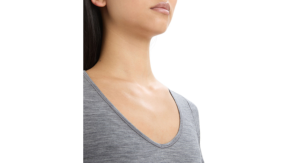 Icebreaker Merino 150 Siren SS Sweetheart - Womens, Gritstone HTHR, Extra Small, IB103062013XS