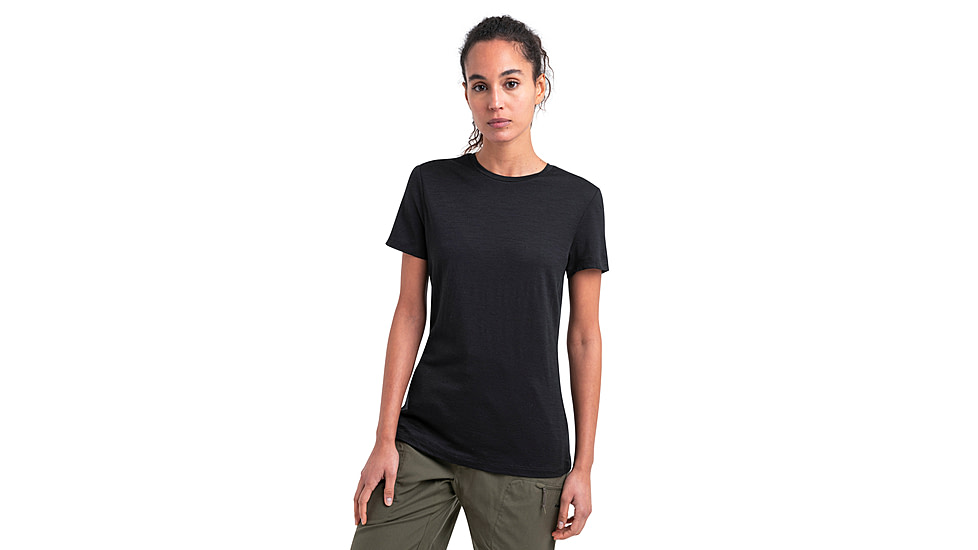 Icebreaker Merino 150 Tech Lite III SS Tee - Womens, Black, Extra Small, IB0A56Y8001XS