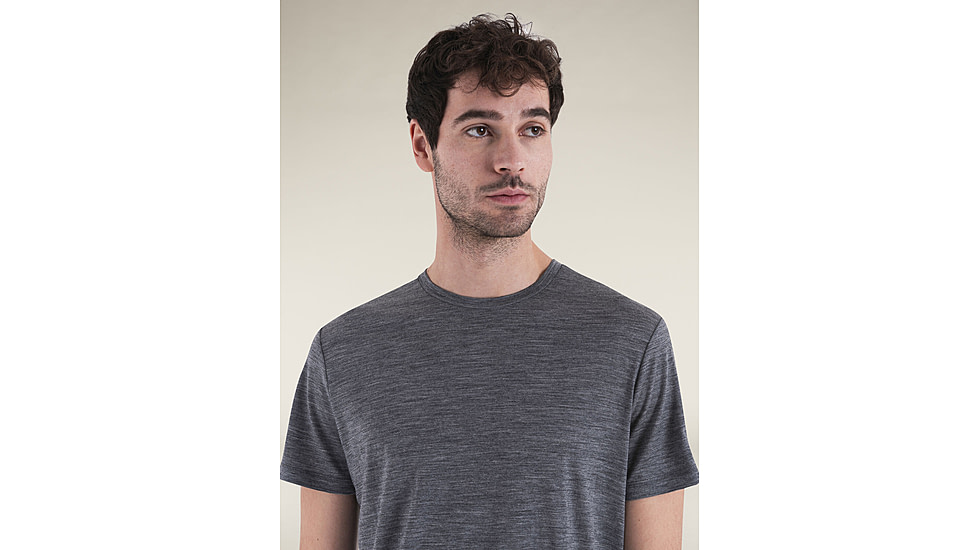 Icebreaker Merino 150 Tech Lite SS T-Shirt - Mens, Gritstone HTHR, Small, IB0A56WL013S