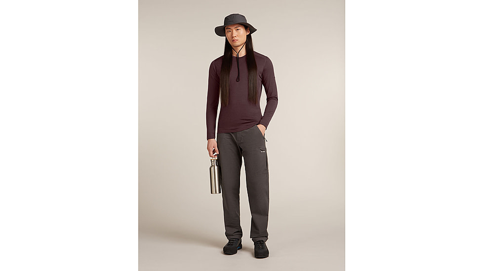 Icebreaker Merino 200 Oasis Long Sleeve Crew Thermal Top - Mens, Java, Extra Large, IB1043650GWXL