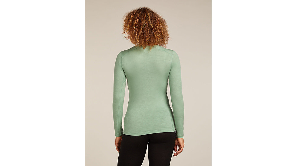 Icebreaker Merino 200 Oasis Long Sleeve Crew Thermal Top - Womens, Seaglass, Large, IB1043750GZL