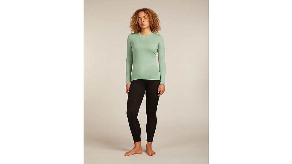 Icebreaker Merino 200 Oasis Long Sleeve Crew Thermal Top - Womens, Seaglass, Large, IB1043750GZL