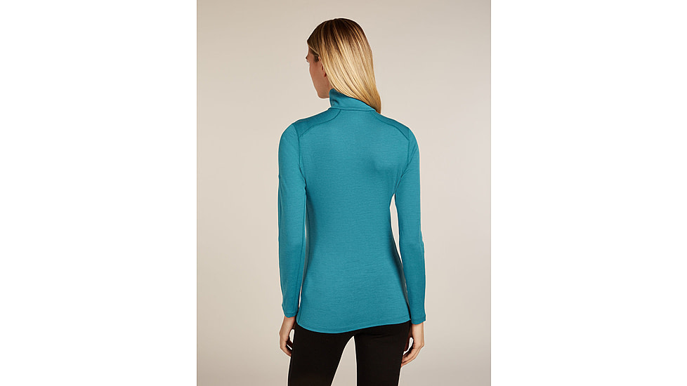 Icebreaker Merino 200 Oasis Long Sleeve Half Zip Thermal Top - Womens, Topaz, Large, IBB043800GQL