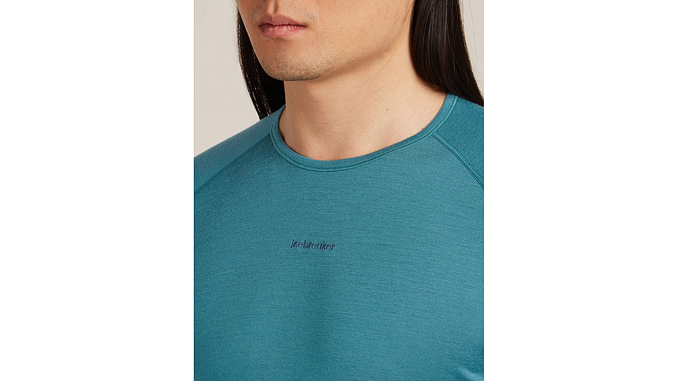 Icebreaker Merino 200 ZoneKnit Long Sleeve Crew Thermal Top - Mens, Atlantis/Topaz/CB, Medium, IB0A579O0J7M