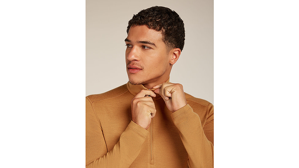 Icebreaker Merino 260 Tech Long Sleeve Half Zip Thermal Top - Mens, Trail, Extra Large, IBB043720GRXL