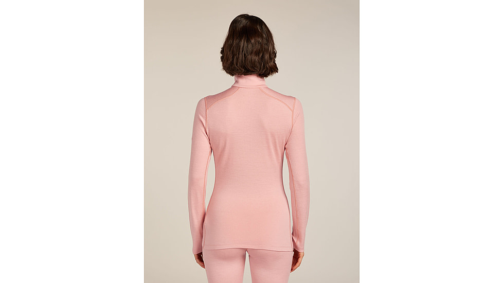 Icebreaker Merino 260 Tech Long Sleeve Half Zip Thermal Top - Womens, Blush, Medium, IBB043900GUM