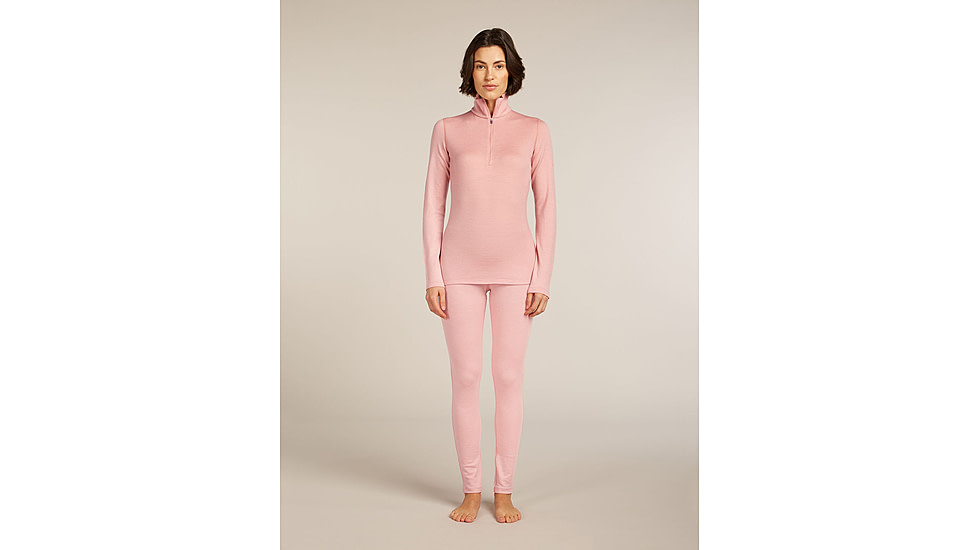 Icebreaker Merino 260 Tech Long Sleeve Half Zip Thermal Top - Womens, Blush, Medium, IBB043900GUM