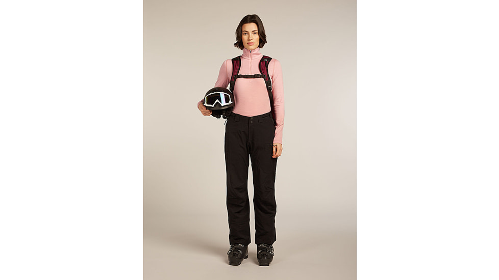Icebreaker Merino 260 Tech Long Sleeve Half Zip Thermal Top - Womens, Blush, Medium, IBB043900GUM