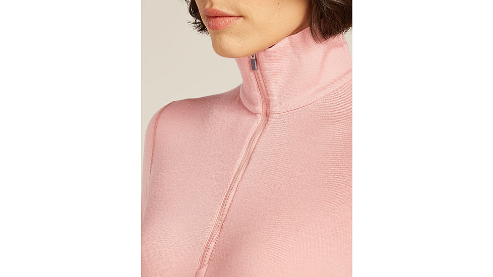 Icebreaker Merino 260 Tech Long Sleeve Half Zip Thermal Top - Womens, Blush, Medium, IBB043900GUM
