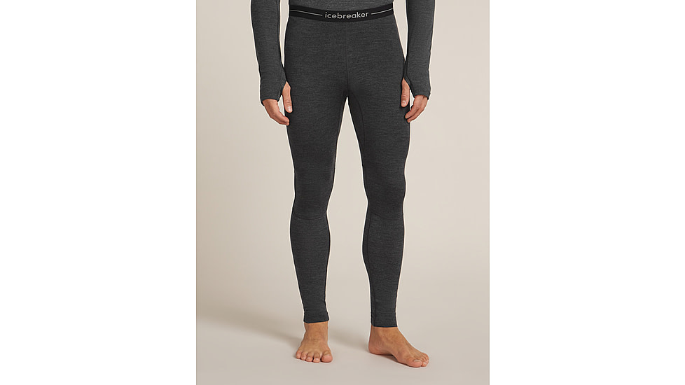 Icebreaker Merino 260 ZoneKnit Leggings - Mens, Jet HTHR, Extra Large, IB0A56HG011XL