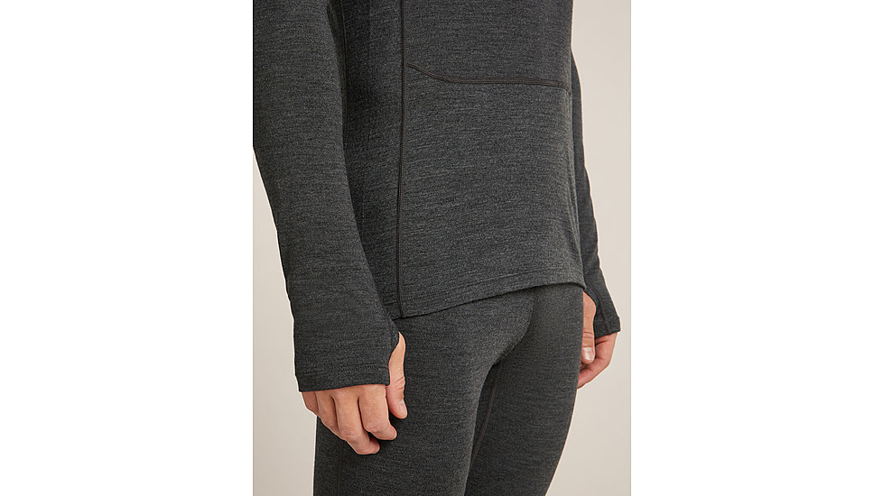 Icebreaker Merino 260 ZoneKnit Long Sleeve Crew Thermal Top - Mens, Jet HTHR, Extra Large, IB0A57CI011XL