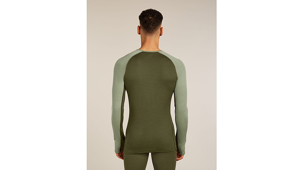 Icebreaker Merino 260 ZoneKnit Long Sleeve Crew Thermal Top - Mens, Loden/Lichen/CB, Extra Large, IB0A57CI0JFXL