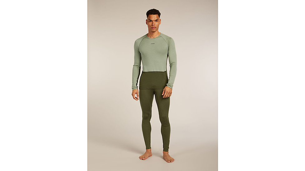 Icebreaker Merino 260 ZoneKnit Long Sleeve Crew Thermal Top - Mens, Loden/Lichen/CB, Extra Large, IB0A57CI0JFXL