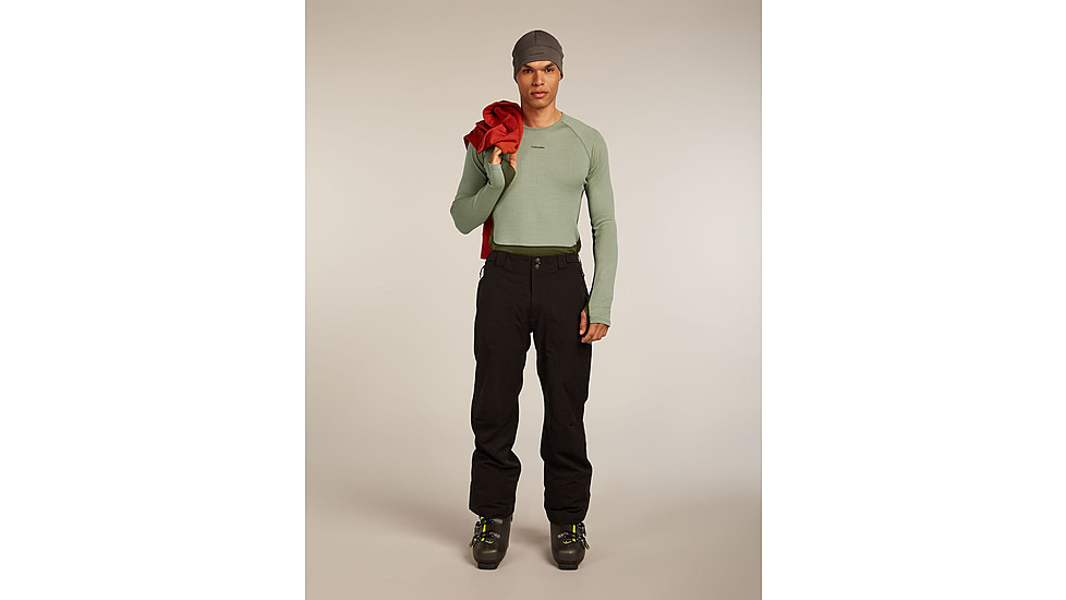 Icebreaker Merino 260 ZoneKnit Long Sleeve Crew Thermal Top - Mens, Loden/Lichen/CB, Extra Large, IB0A57CI0JFXL