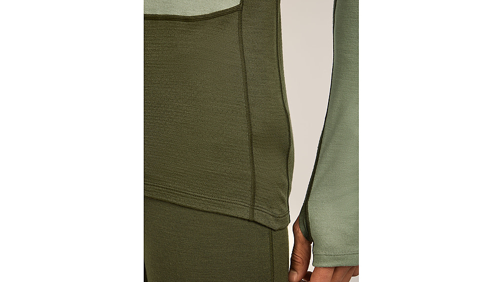 Icebreaker Merino 260 ZoneKnit Long Sleeve Crew Thermal Top - Mens, Loden/Lichen/CB, Extra Large, IB0A57CI0JFXL