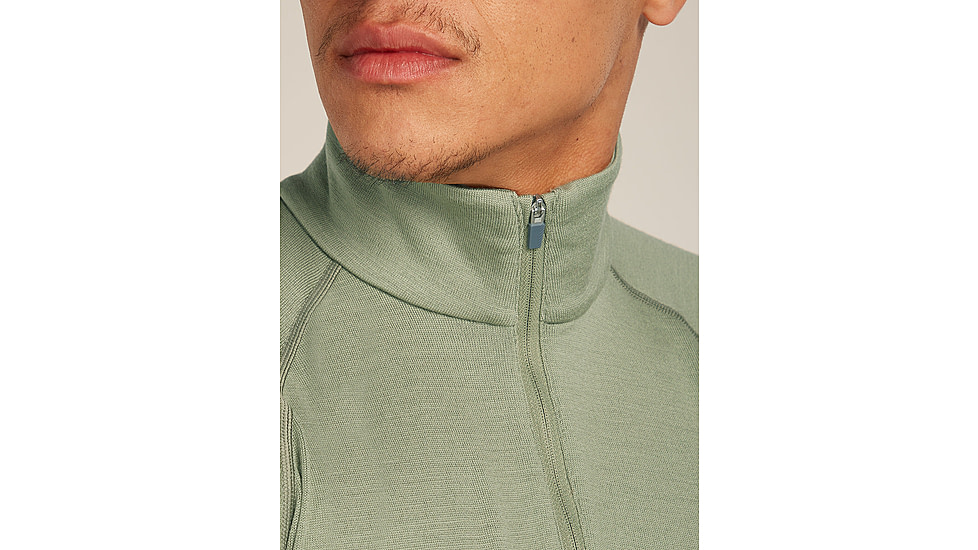 Icebreaker Merino 260 ZoneKnit Long Sleeve Half Zip Thermal Top - Mens, Loden/Lichen/CB, Large, IB0A57CJ0JFL