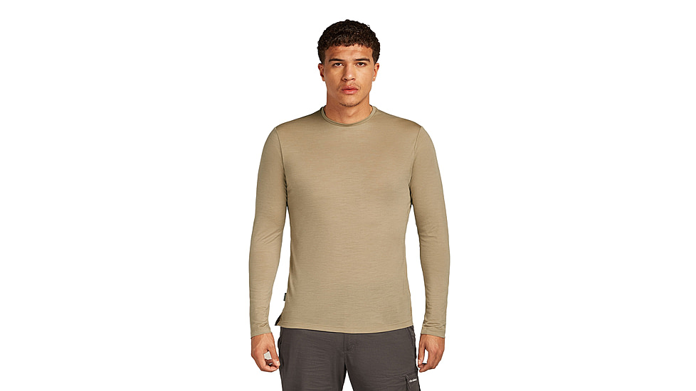 Icebreaker Merino Blend 125 Cool-Lite Sphere Long Sleeve Tee - Mens, Flagstone, Large, IB0A56ZL0GXL