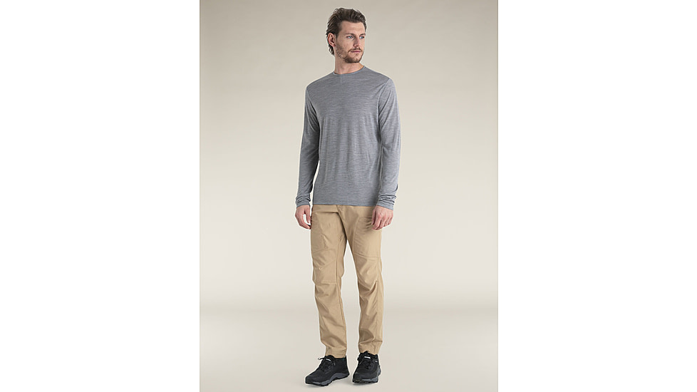 Icebreaker Merino Blend 125 Cool-Lite Sphere Long Sleeve Tee - Mens, Metro HTHR, Large, IB0A56ZL016L