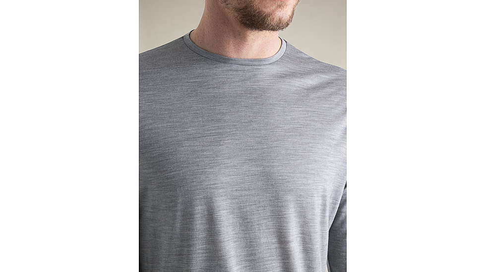 Icebreaker Merino Blend 125 Cool-Lite Sphere Long Sleeve Tee - Mens, Metro HTHR, Large, IB0A56ZL016L