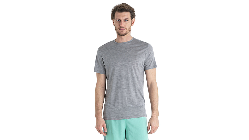 Icebreaker Merino Blend 125 Cool-Lite Sphere SS T-Shirt - Mens, Metro HTHR, Small, IB0A56ZM016S