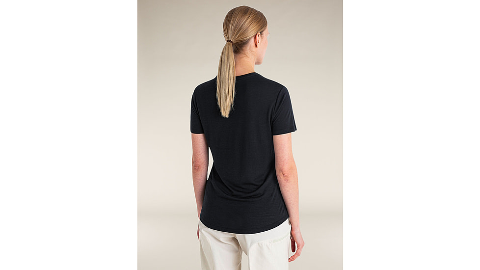 Icebreaker Merino Blend 125 Cool-Lite Sphere SS T-Shirt - Womens, Black, Medium, IB0A56ZO001M