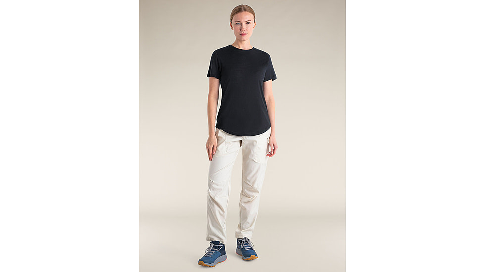 Icebreaker Merino Blend 125 Cool-Lite Sphere SS T-Shirt - Women's, Black, Medium, IB0A56ZO001M