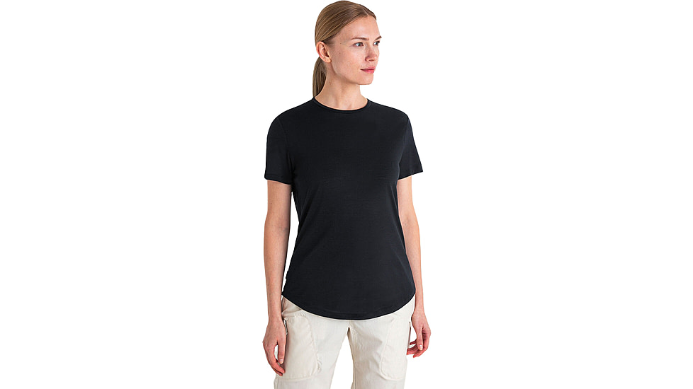 Icebreaker Merino Blend 125 Cool-Lite Sphere SS T-Shirt - Womens, Black, Medium, IB0A56ZO001M