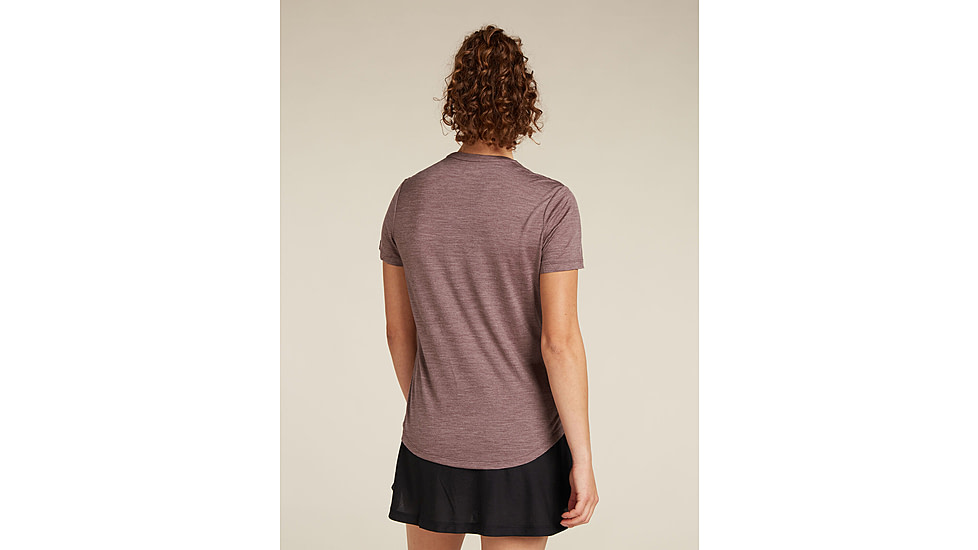 Icebreaker Merino Blend 125 Cool-Lite Sphere SS T-Shirt - Womens, Carob HTHR, Small, IB0A56ZO0BWS