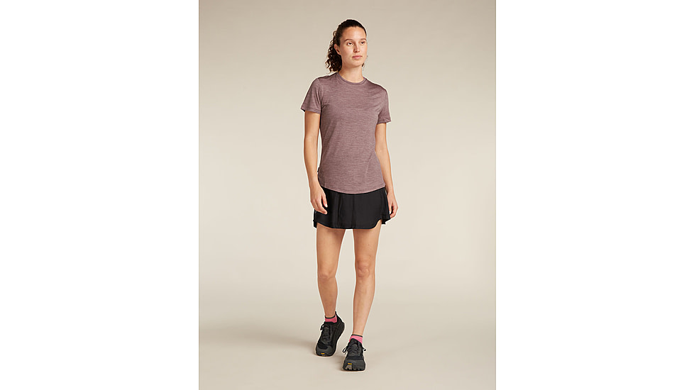 Icebreaker Merino Blend 125 Cool-Lite Sphere SS T-Shirt - Women's, Carob Heather, Small, IB0A56ZO0BWS