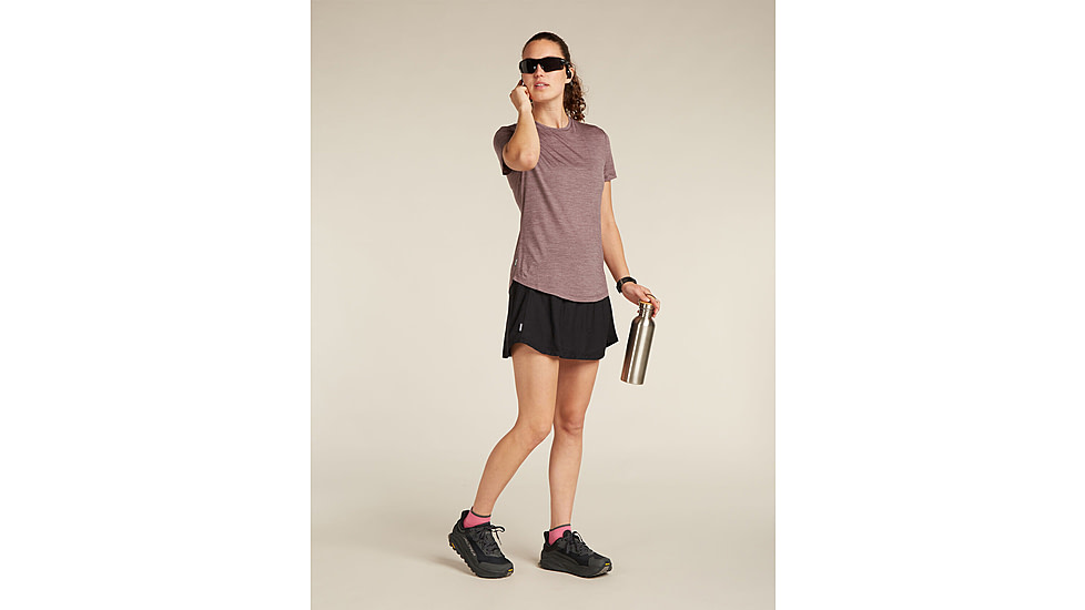 Icebreaker Merino Blend 125 Cool-Lite Sphere SS T-Shirt - Womens, Carob HTHR, Small, IB0A56ZO0BWS