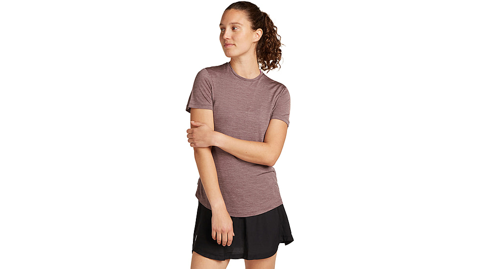 Icebreaker Merino Blend 125 Cool-Lite Sphere SS T-Shirt - Womens, Carob HTHR, Small, IB0A56ZO0BWS