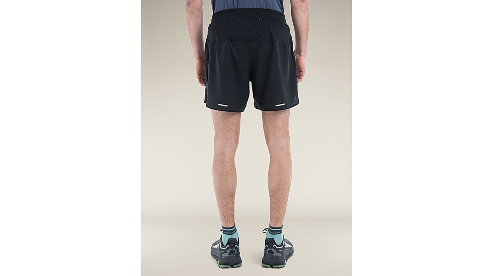Icebreaker Merino Blend 125 ZoneKnit Speed 6 Shorts - Mens, Black, Medium, IB0A56X9001M
