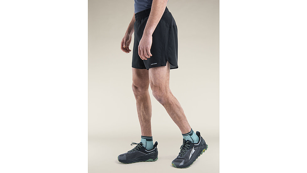 Icebreaker Merino Blend 125 ZoneKnit Speed 6 Shorts - Mens, Black, Medium, IB0A56X9001M