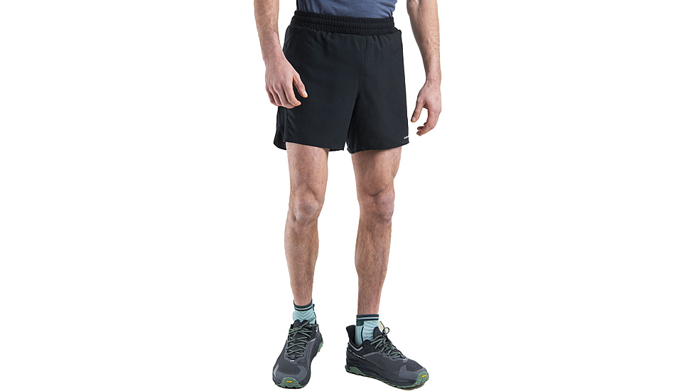 Icebreaker Merino Blend 125 ZoneKnit Speed 6'' Shorts - Men's, Black, Medium, IB0A56X9001M