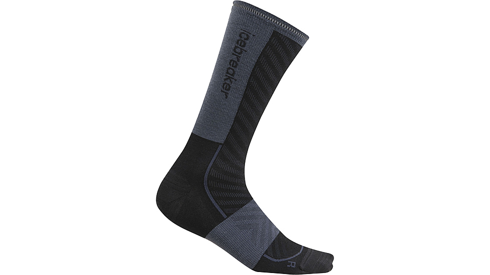 Icebreaker Merino Blend Run+ Ultralight Crew Socks - Mens, Black/Graphite, Large, IB0A56VLB58L