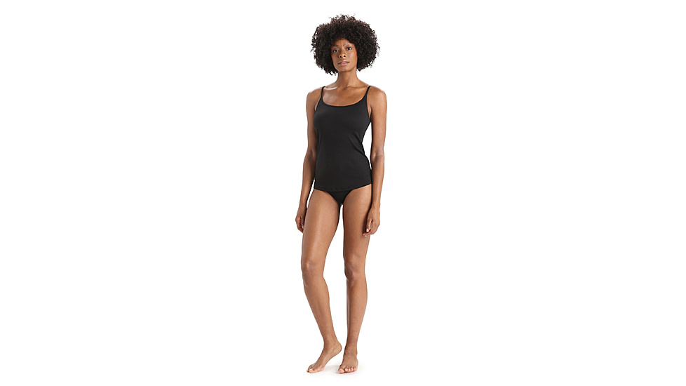 Icebreaker Merino Siren Bra Cami Singlet - Womens, Black, Extra Small, IB0A56BL001XS