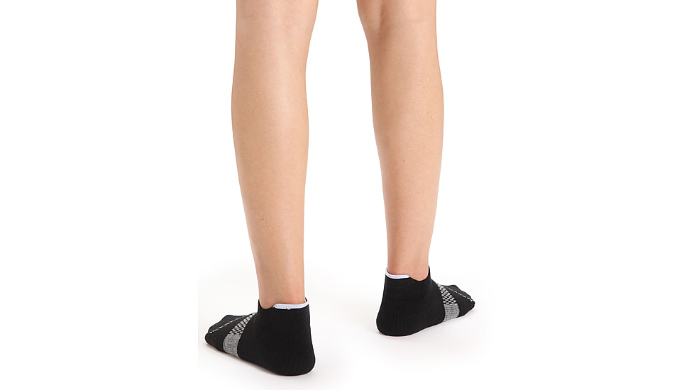 Icebreaker Multisport Light Micro Socks - Womens, Black/Snow/Metro Heather, Small, IB105128377S