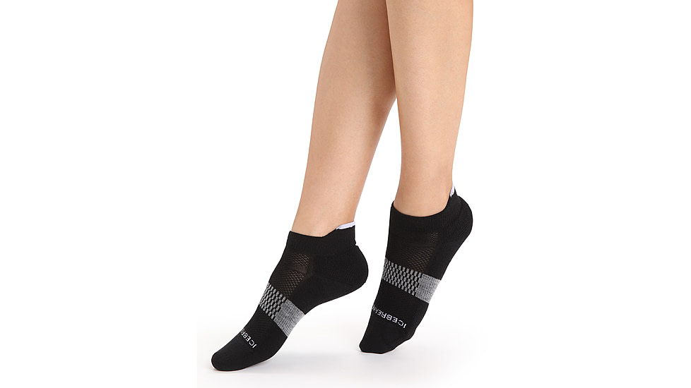 Icebreaker Multisport Light Micro Socks - Women's, Black/Snow/Metro Heather, Small, IB105128377S